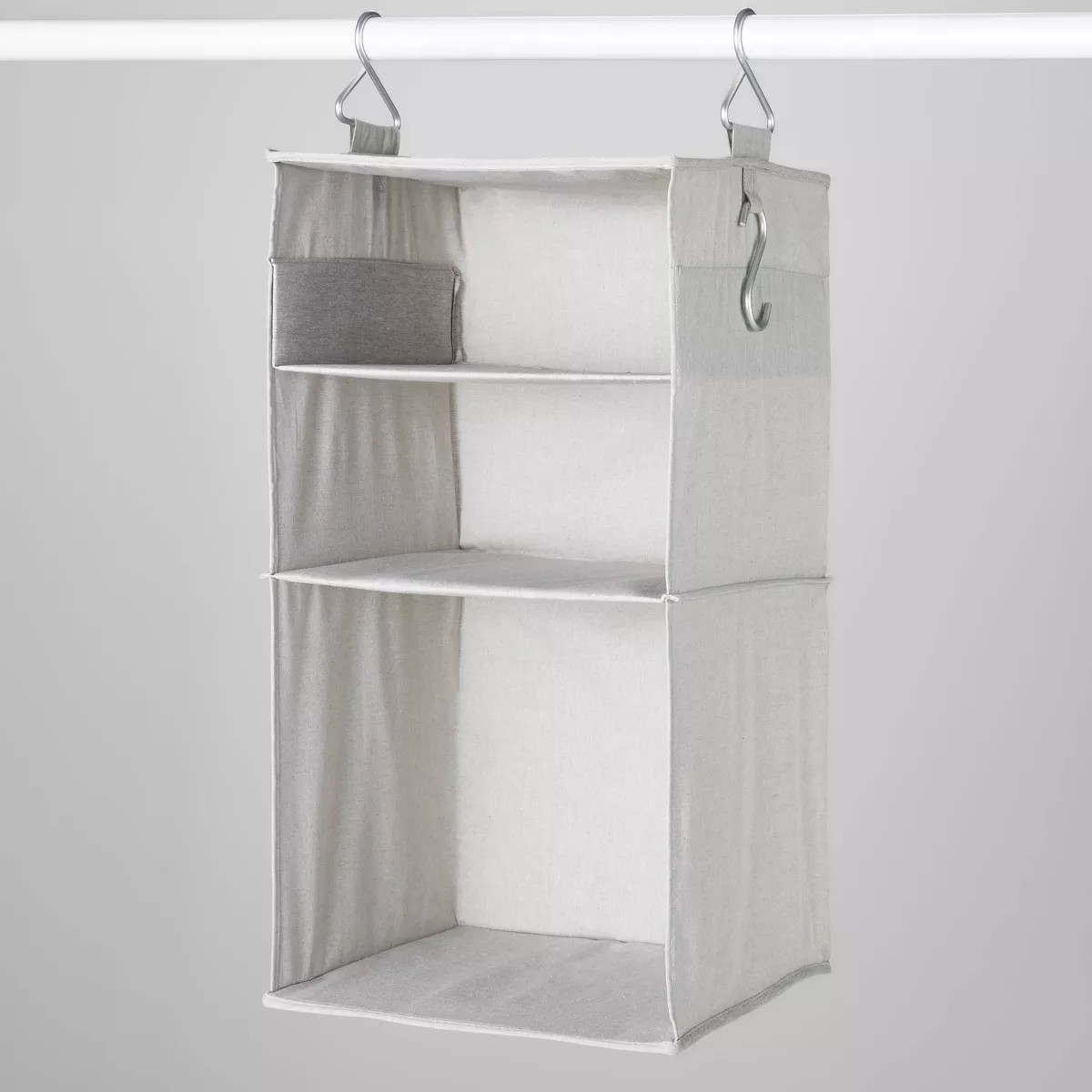 3 Shelf Hanging Fabric Storage Organizer Gray - Brightroom™ | Target
