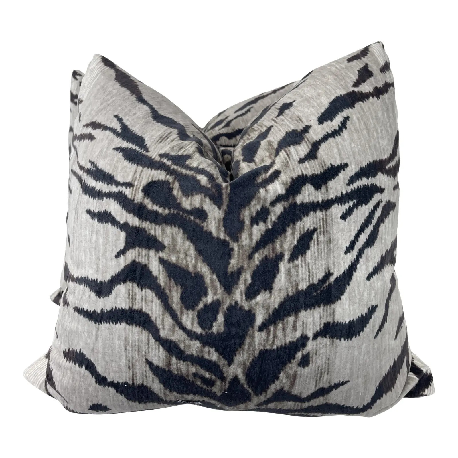 Tiger Velvet 22” Pillows-A Pair | Chairish