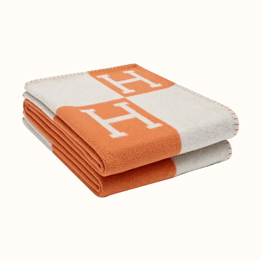 AIRI 53" x 67" Pumpkin Solid Turkish Wool Avalon Throw H Blanket | Walmart (US)