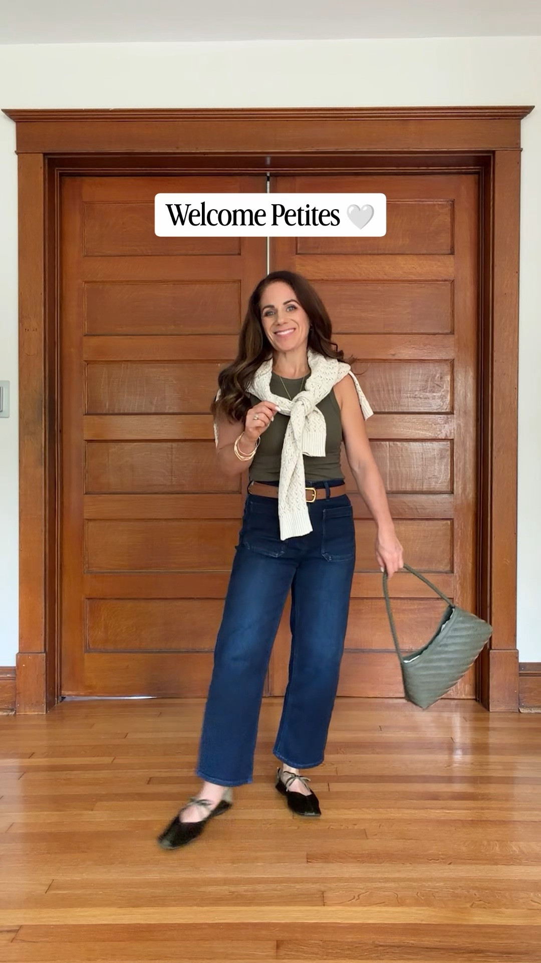 What if looking taller isn’t the goal? 🤍 At 4’11”, I’m much more interested in finding pieces that fit my proportions beautifully — and these are three petite-friendly favorites.

✨ Fitory Velvet Mary Janes — currently on SALE for just $45! I love the feminine velvet + tie detail, and yes, petites absolutely CAN wear flats.

👖 Quince Bella Ultra-Stretch Patch Pocket Wide-Leg Jeans — the petite length has a 24” inseam, making these such a good option for those of us who are truly short. I love the wide-leg silhouette and patch-pocket detail.

🤍 Aritzia Twirl Pleated Skirt — another longtime petite-friendly favorite. I’m wearing the XS, and the floaty pleats give you movement without overwhelming a smaller frame. So elegant dressed up or down.

Three very different pieces, one philosophy: I’m not dressing to look taller. I’m dressing to look good at 4’11”.

Shop everything from both looks here. ✨

#LTKPetite #LTKOver40 #LTKWorkwear