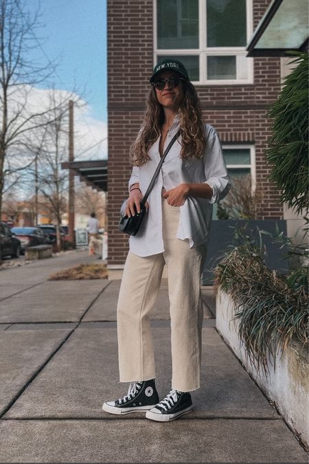 Spring Capsule: Outfit Three ✨

Sèzane shirt, 0, I took my smaller size. Everlane denim, 24, I took my smaller size and cut the hem. Converse, size down a half size. Sèzane bag. Nordstrom hat. Quince sunglasses  

#LTKSeasonal #LTKover40