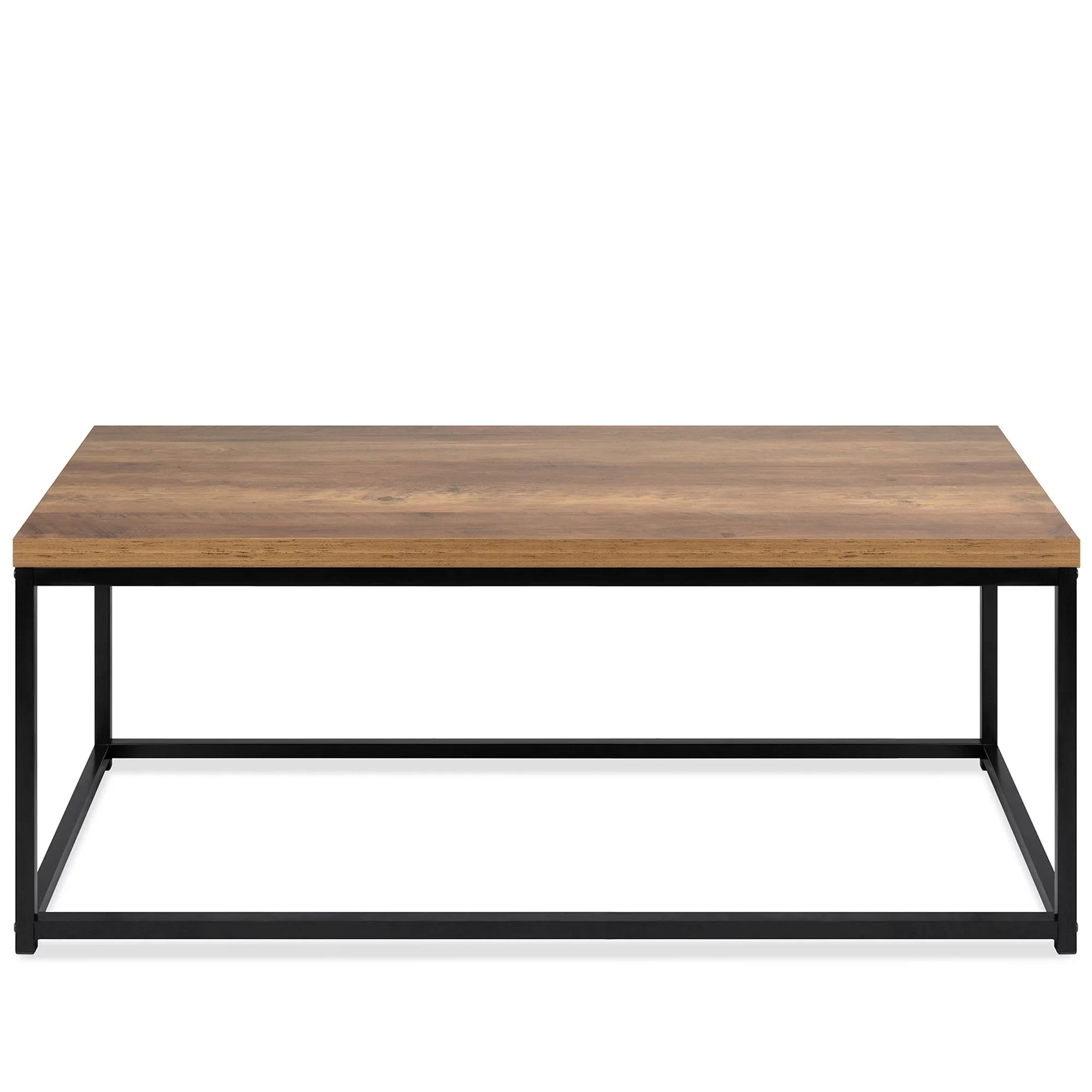 Best Choice Products 44in Modern Industrial Style Rectangular Wood Grain Top Coffee Table w/ Meta... | Walmart (US)