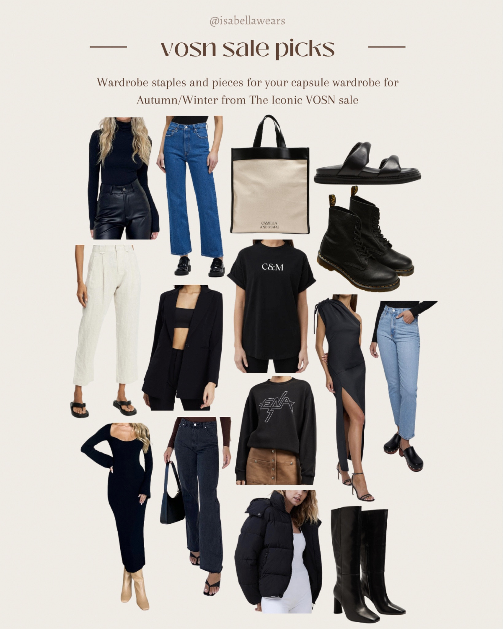 The perfect capsule wardrobe pierces for autumn and winter from The Iconic’s VOSN Sale 

#LTKsalealert #LTKstyletip #LTKaustralia