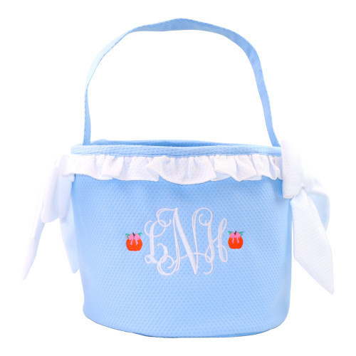 Blue And White Honeycomb Bow Bucket | Cecil and Lou