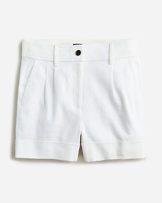 Cuffed high-rise suit short in stretch linen | J.Crew US