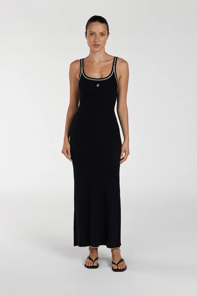 SIGNATURE CONTRAST SCOOP MIDI DRESS | DISSH