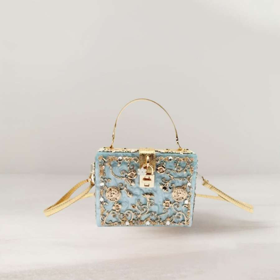 LocalWomen Evening Clutch Acrylic Square Bag Rhinestones Shoulder Bag Crossbody Bag Handbag | SHEIN