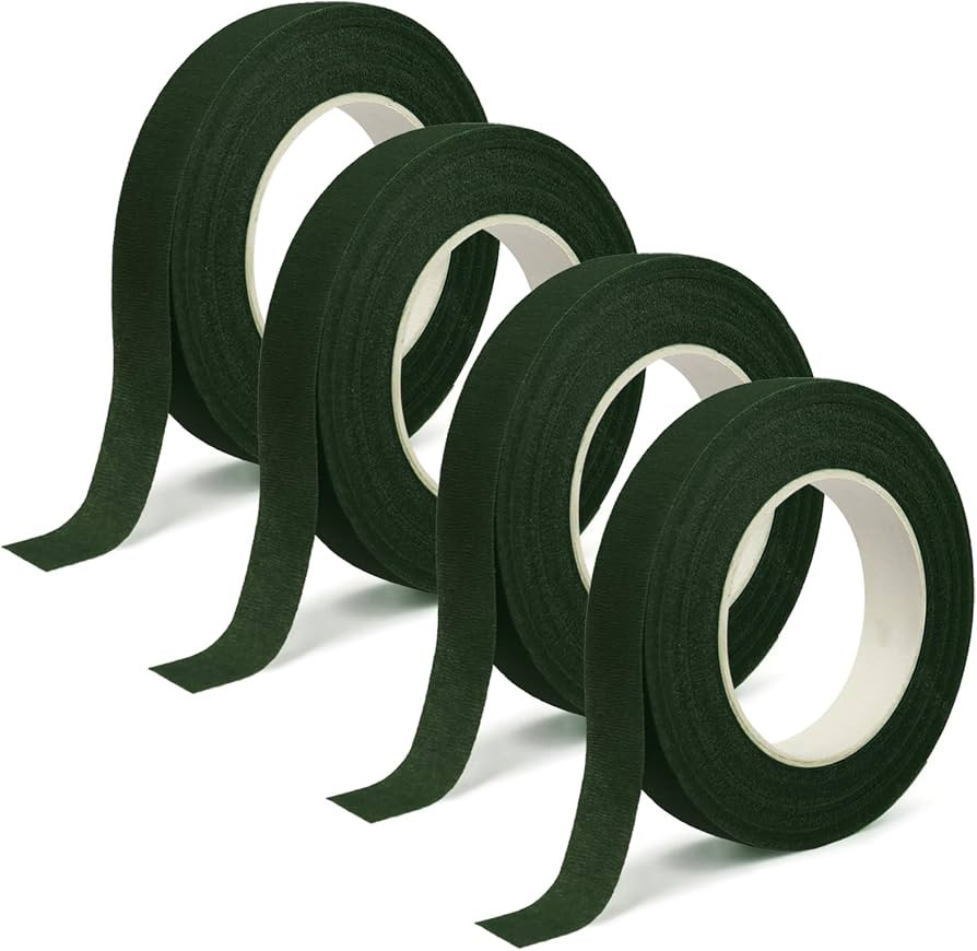 DOMMARE Floral Tape Green Flower Tape, Flower Wrapping Tape, 4Pcs 1/2 Inch Floral Bouquet Supplie... | Amazon (US)