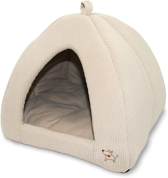 Best Pet Supplies Pet Tent-Soft Bed for Dog and Cat Beige Corduroy, 16" x 16" x H:14" | Amazon (US)
