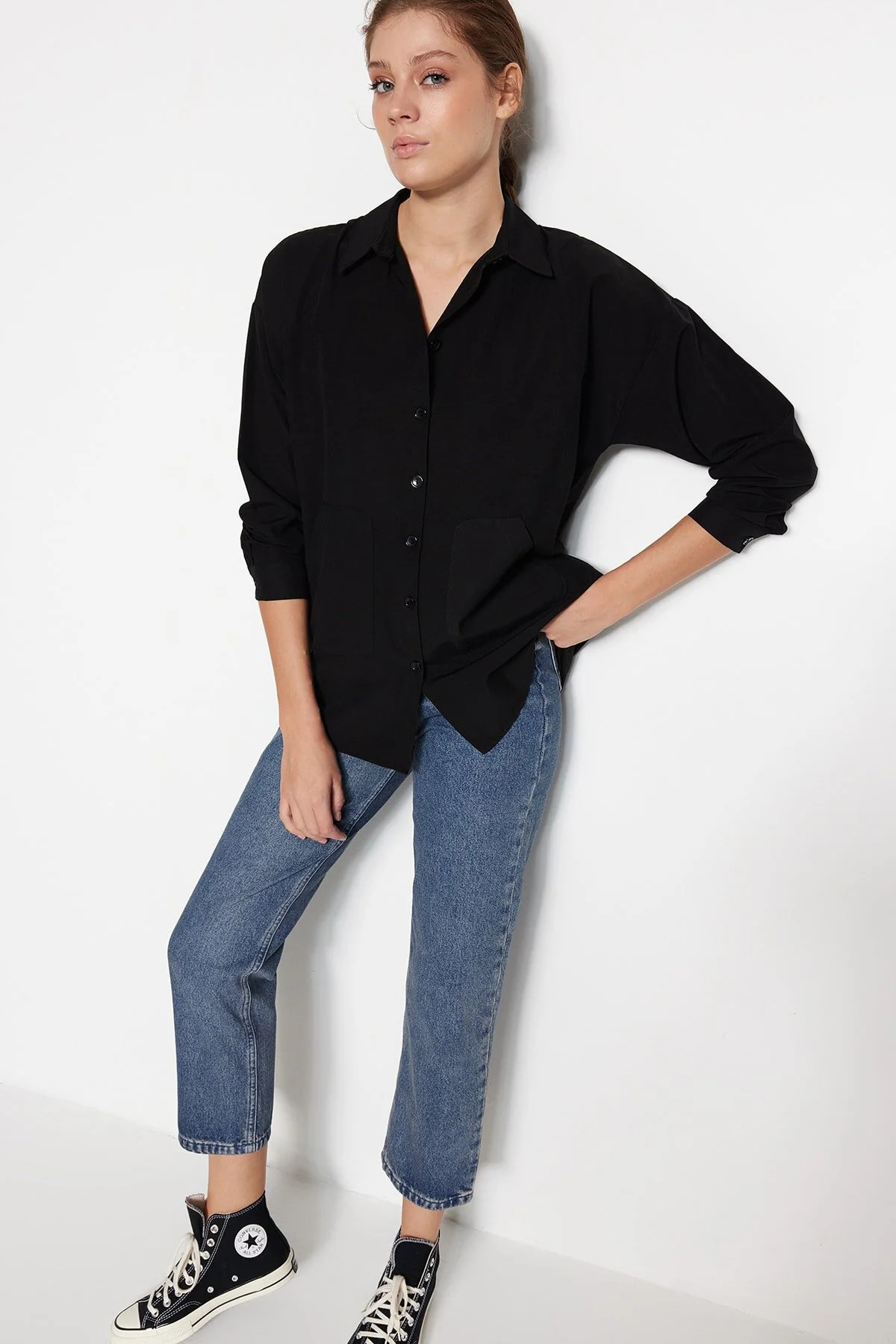 Trendyol Collection Hemd - Schwarz - Oversized | Trendyol DE
