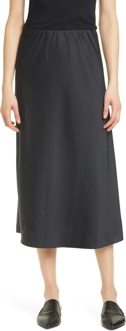 Jenni Kayne Grosgrain Waist Stretch Satin Slip Skirt | Nordstrom | Nordstrom