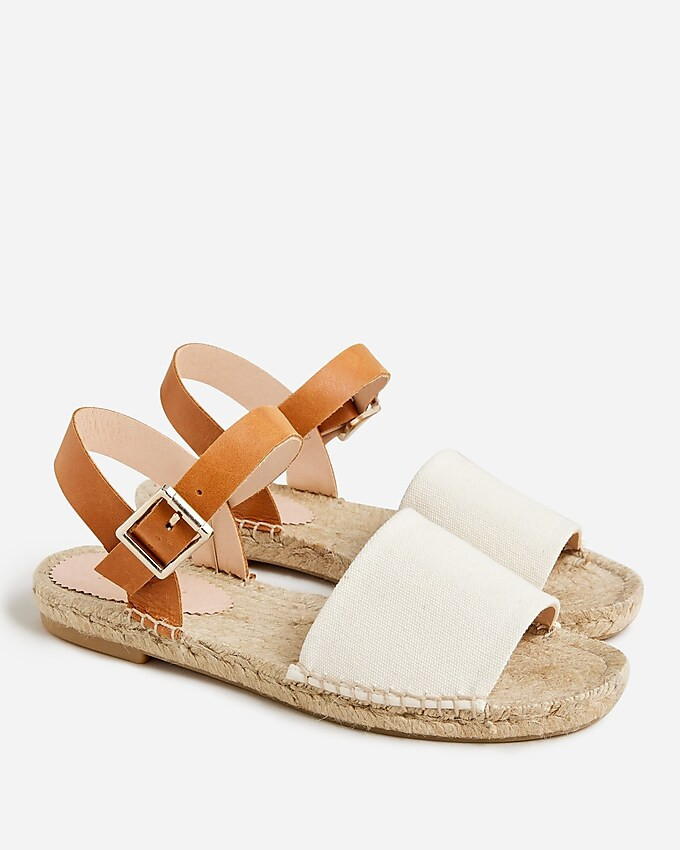 Made-in-Spain ankle-strap espadrilles in leather | J. Crew US