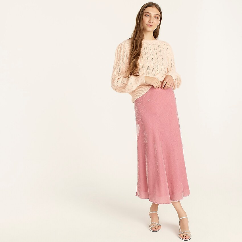 Pull-on velvet slip skirt | J. Crew US