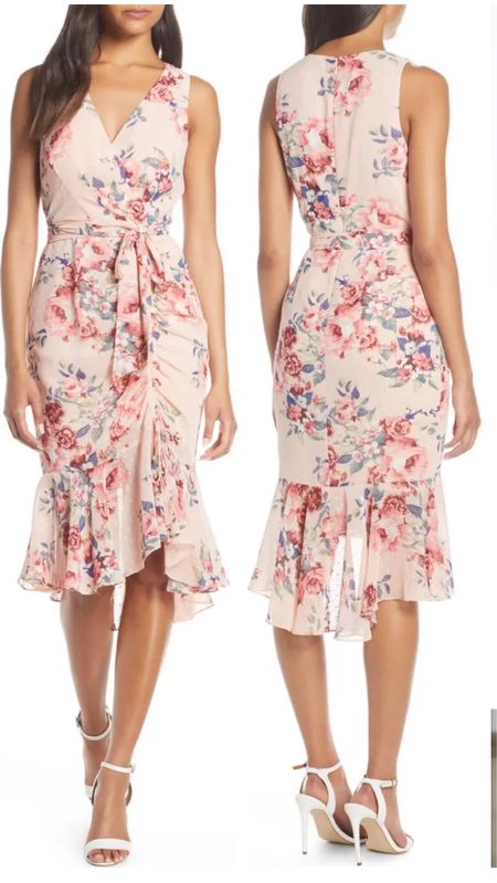 Are you attending a wedding this year? Get this cute wedding guest outfit! Aside from the bride herself, you'll be the best-dressed wedding guest in a flowery fil coupé frock that accentuates your curves with ruffles and ruching. #weddingguest #weddingguestoutfit #2023wedding #bridetobe #instabride #instawedding #guests #outfitideas #pinkfloraldress #floraldress 

#LTKstyletip #LTKwedding #LTKFind