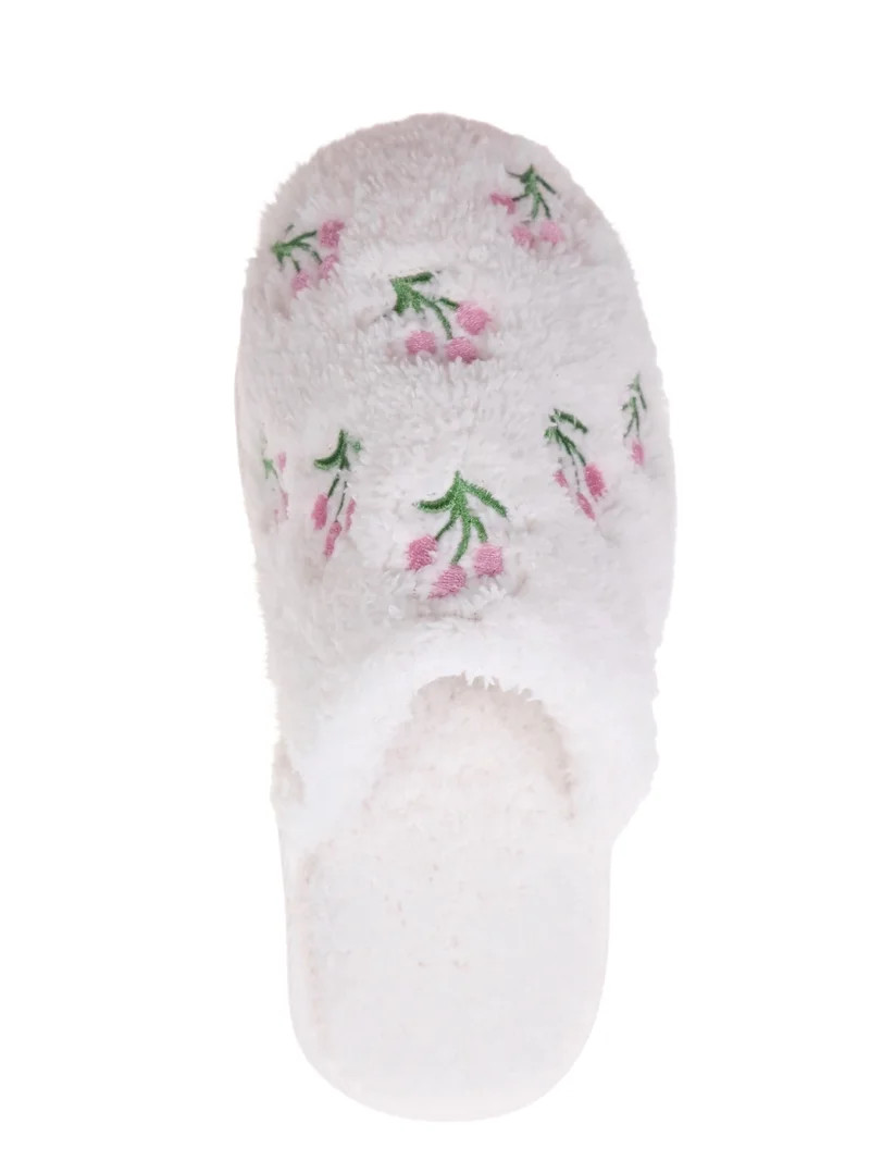 Wonder Nation Little & Big Girls Scuff Flower Slippers | Walmart (US)