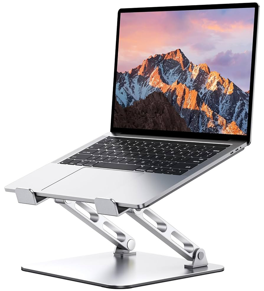 Ergonomic Laptop Stand, Dual-Bar Support & Height Adjustable Laptop Riser Holder for Desk, Ventil... | Amazon (US)