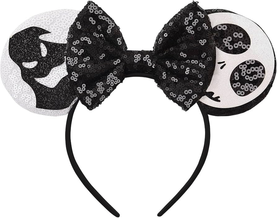 Mouse Ears Bow Headbands, Sequin Minnie Ears Headband Glitter Party Princess Decoration Cosplay C... | Amazon (US)