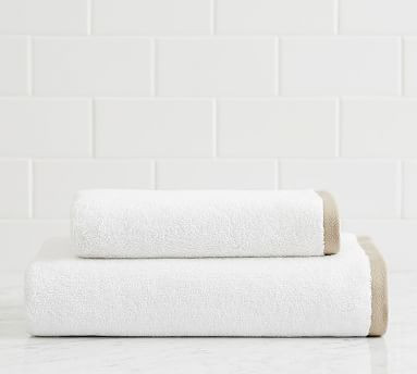 Border Edge Organic Towels | Pottery Barn (US)