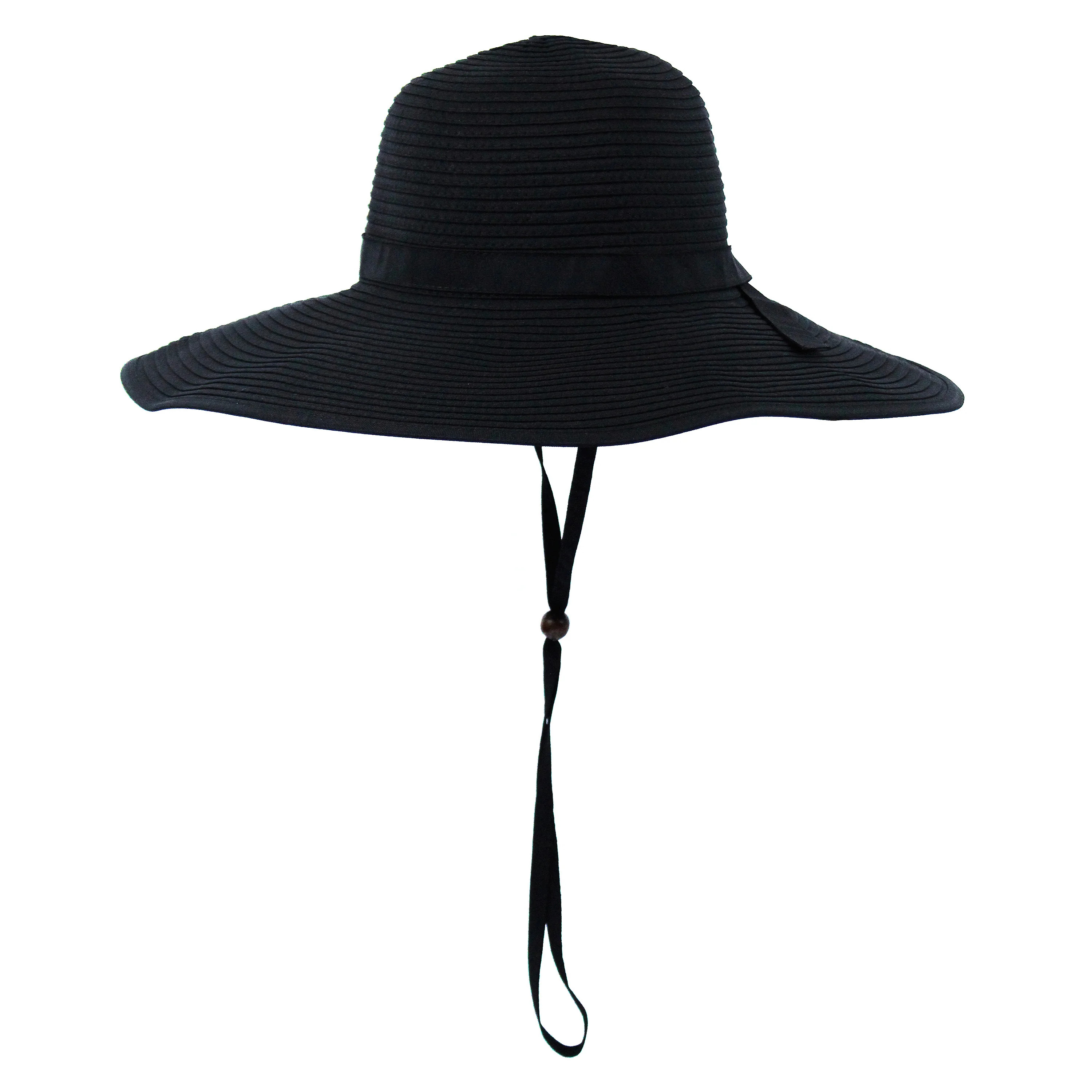 Women's Wide Brim Sun Hat - Black | SwimZip