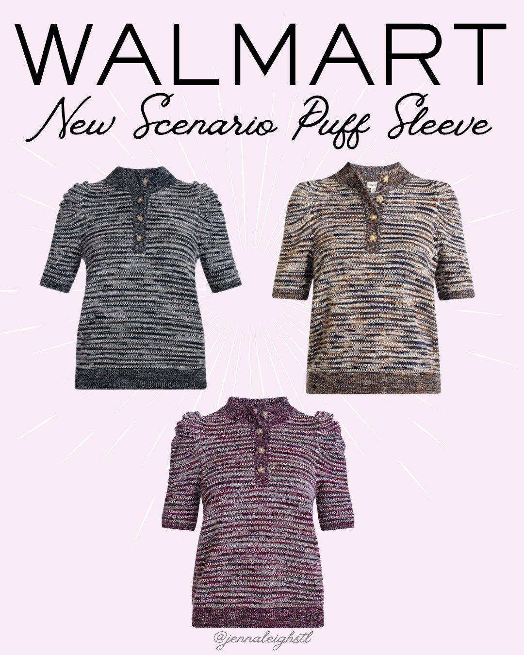 New at Walmart! This Scenario henley sweater with puff sleeves is such a cute fall find. I love the feminine puff sleeve detail and that it comes in both women's and women's plus sizes. Such an easy piece to dress up or down this fall! 

 #LTKSeasonal #LTKMidsize #LTKWorkwear