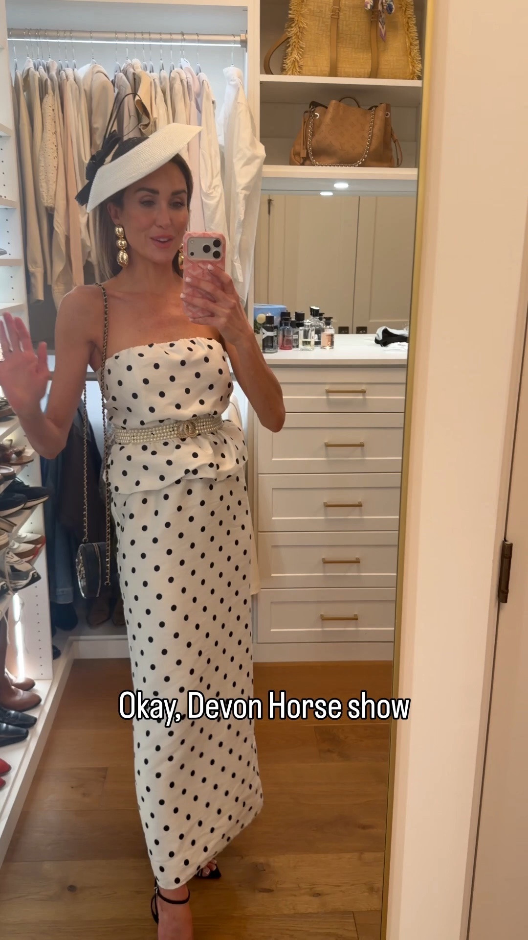 Look 1 or look 2? 

Polka dot skirt, polka dot top, pearls, fascinator, 80’s look, earrings

#LTKdayinmylife #LTKootd #LTKvlog