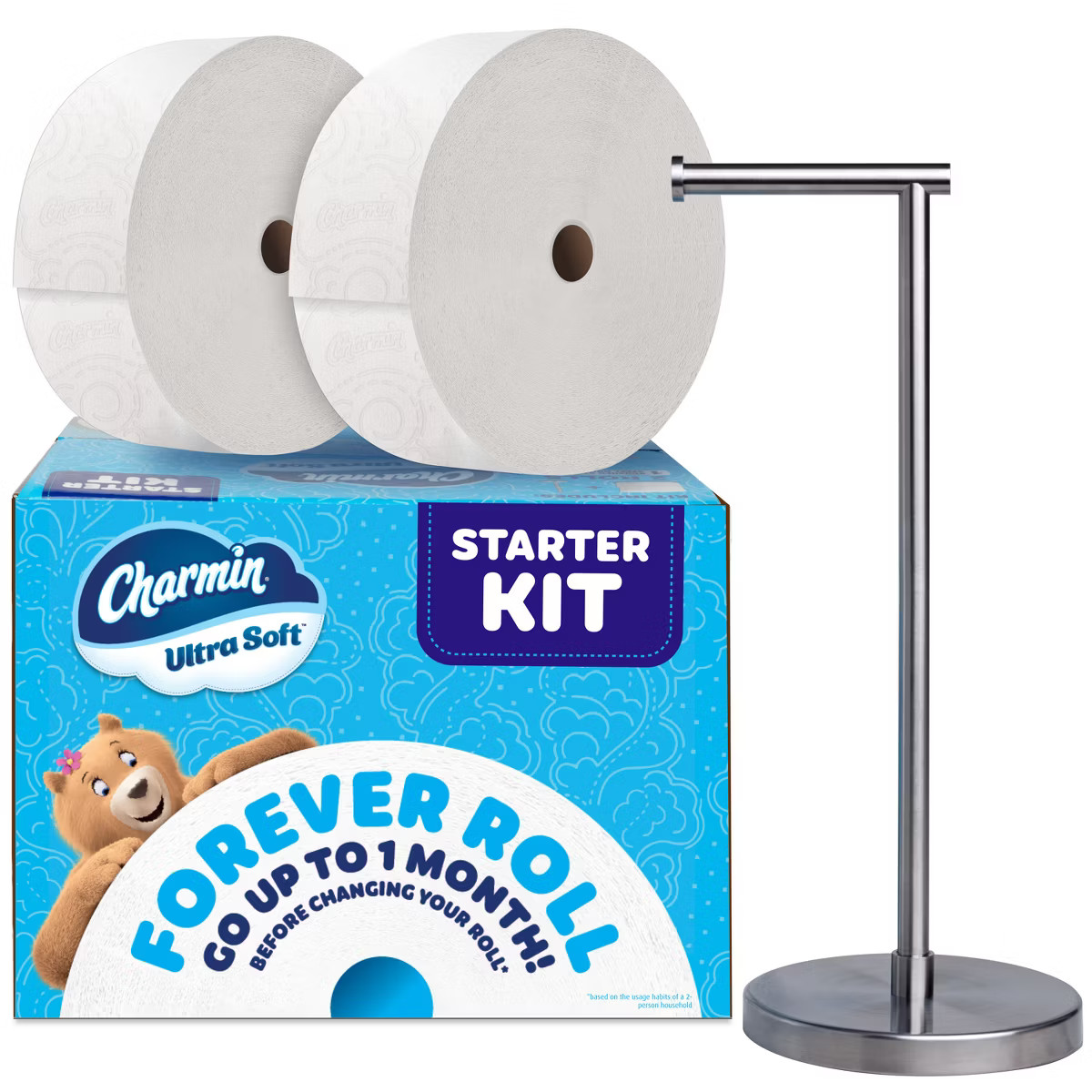 Charmin Toilet Paper Ultra Soft Forever Roll Starter Kit - 2 Rolls - 1700 Sheet | Target