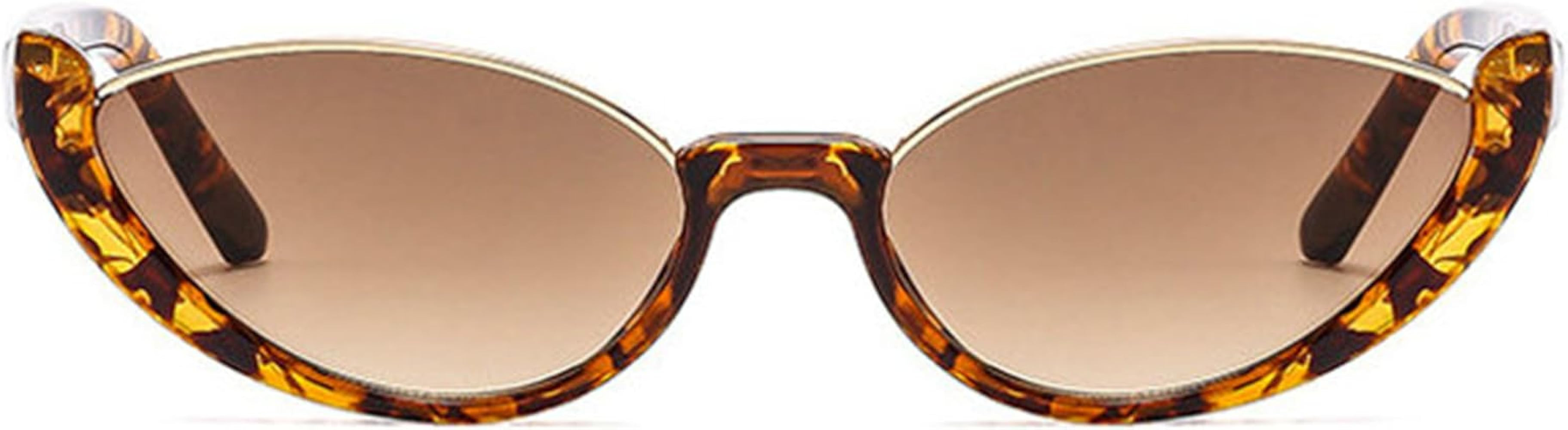 willochra Small Frames Cat Eye Sunglasses Women Rivet Vintage Shades Sun Glasses Female Fashion E... | Amazon (US)
