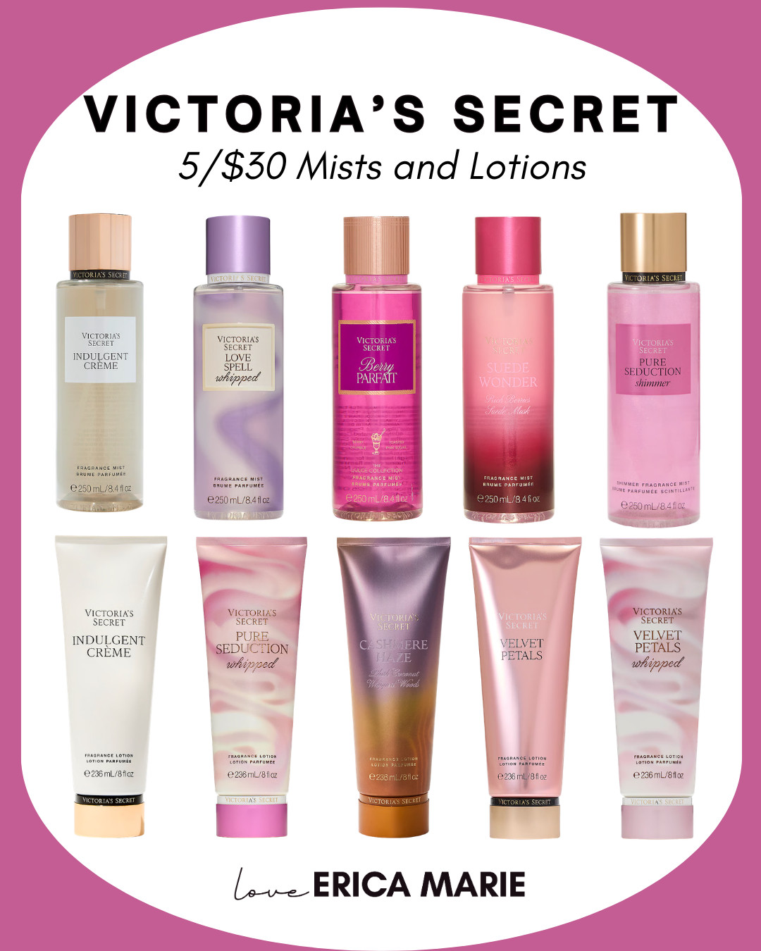 You can get mists and lotions for a great price right now! They are perfect to keep in your gift drawer for any occasion. Grab your favorite scents before the deal ends!

#BodyCareSale #GiftIdeas #FragranceMist #BeautyDeals #StockUpAndSave #GiftDrawer #Victoria'sSecret #Mists&LOtions 

 #LTKSaleAlert #LTKBeauty
