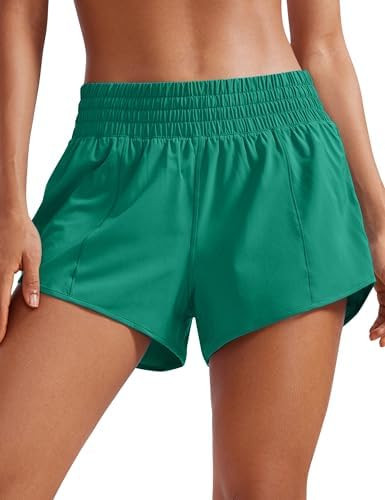 CRZ YOGA High Waisted Running Shorts for Women 2.5" - Mesh Liner Quick Dry for Sport Athletic Wor... | Amazon (US)