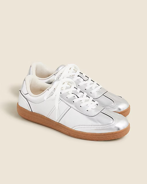J.Crew field sneakers in metallic | J. Crew US