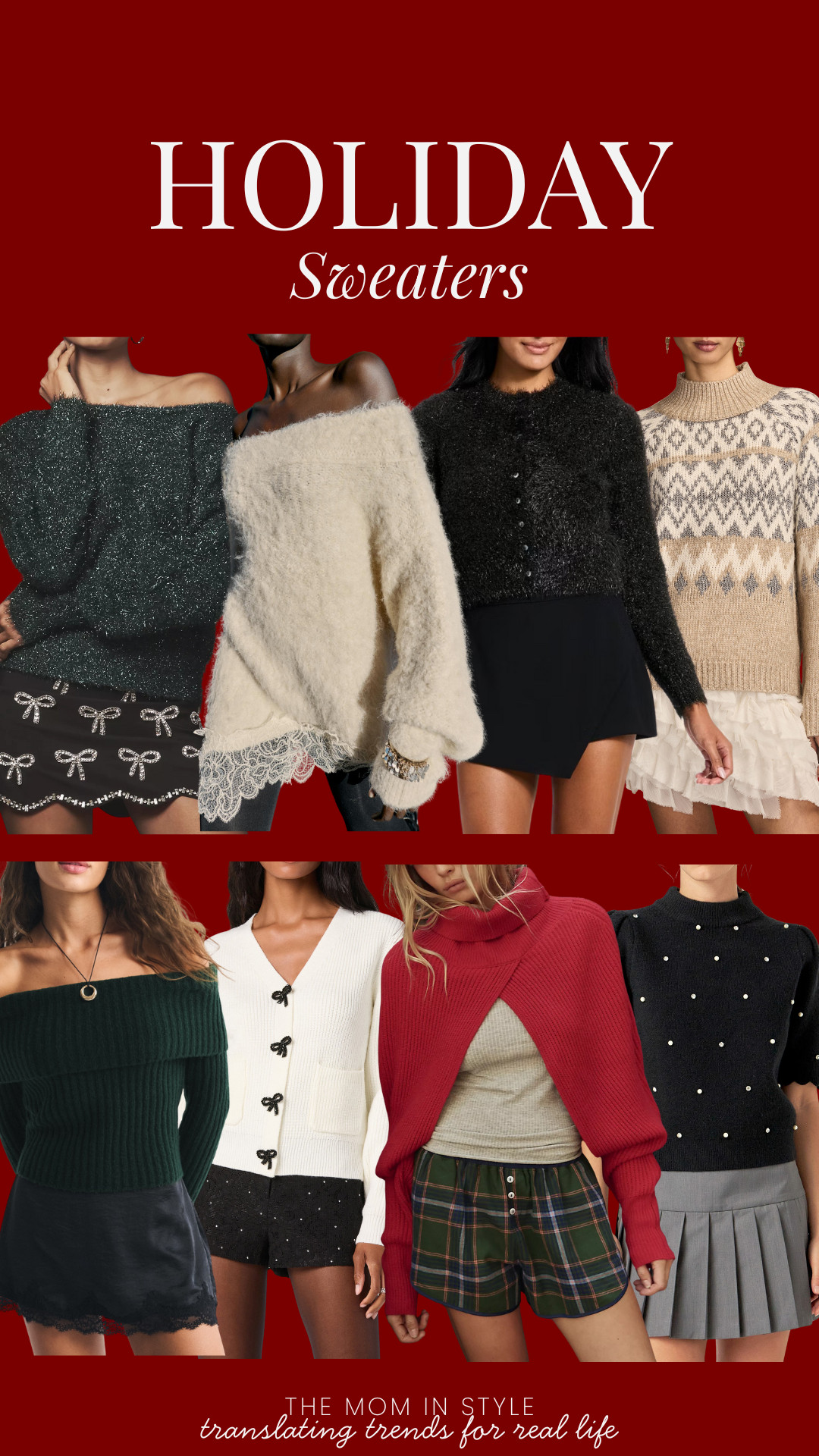 Holiday sweaters, winter sweaters, Christmas party, New Year’s Eve, themominstyle
 

#LTKSeasonal #LTKHoliday #LTKGiftGuide