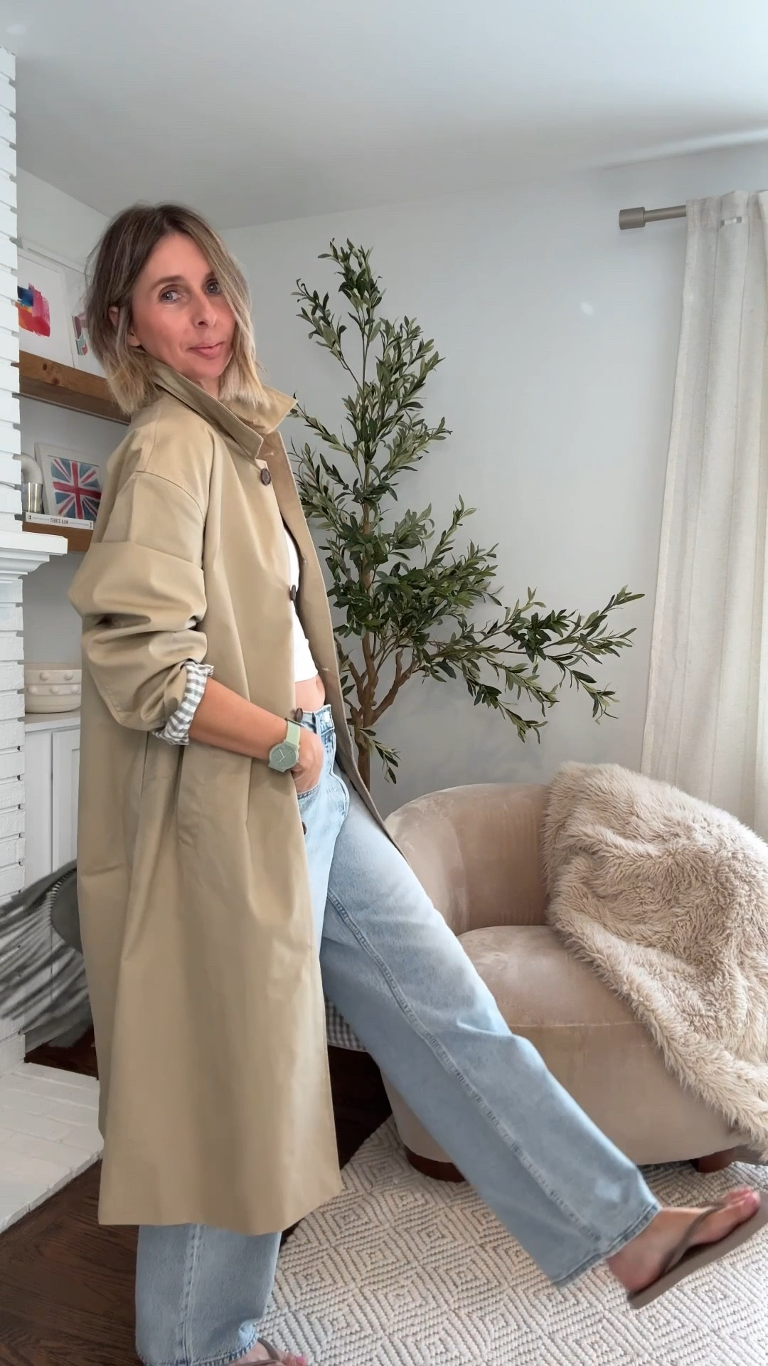 new and noteworthy at target this week! 🎯 

TRENCH - small
no words. perfection. fit. color. plaid lining. obsessed! 😮‍💨 

WHITE TANK - medium
stole this from the active section but will be wearing on the daily with jeans. built in bra, so you can throw on and go. 👌 

JEANS - size 4
designer vibes. target price! effortlessly cool. just love ‘em! ✨

SWEATS - medium
sooooo similar to my aerie pair. half the price. soft. cozy. cool. and, in this color… 🤌

WHITE DRESS - size small
how cool is this dress! love the handkerchief vibe top. it’s so boho. bravo target! 

DENIM JACKET - this is from last year. linked a similar for you. 

#LTKSaleAlert #LTKootd #LTKOver40