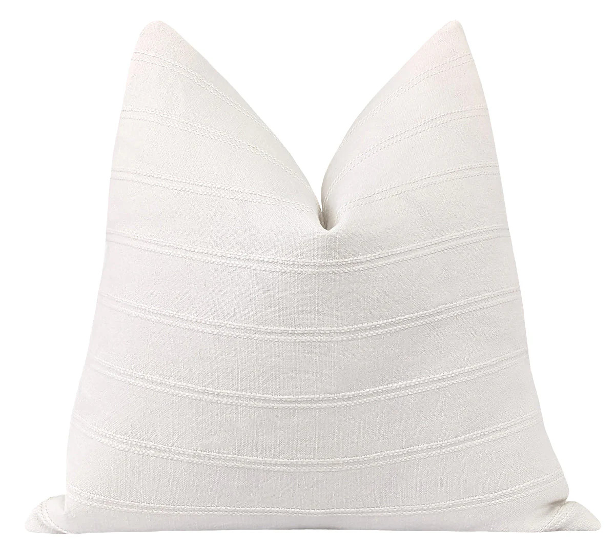 Victoria Ivory Stripe Linen Pillow | Land of Pillows