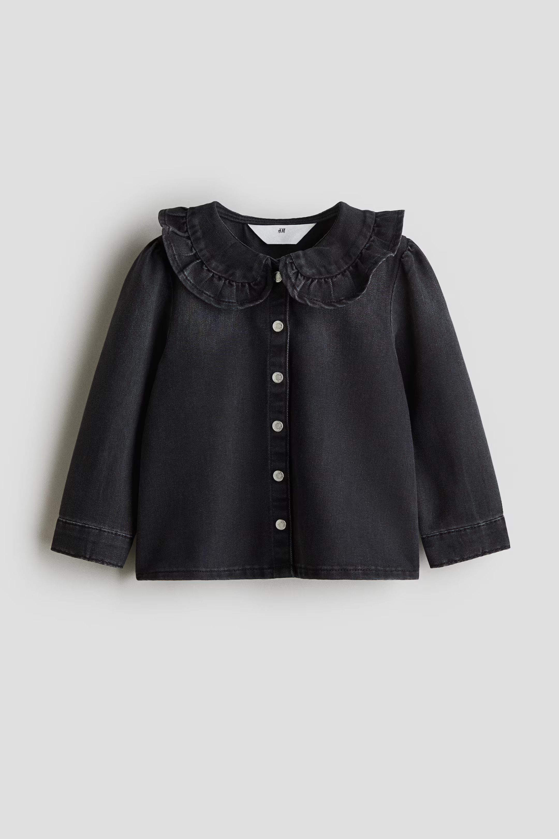 Denim Blouse with Collar | H&M (US + CA)
