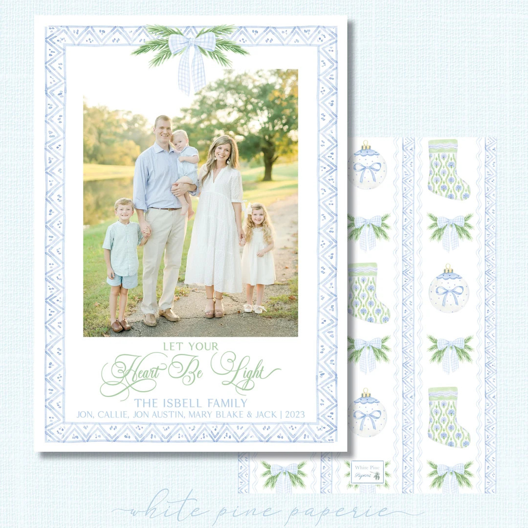 Grandmillennial Holiday Watercolor Christmas Card Printable DIGITAL 77cc - Etsy | Etsy (US)