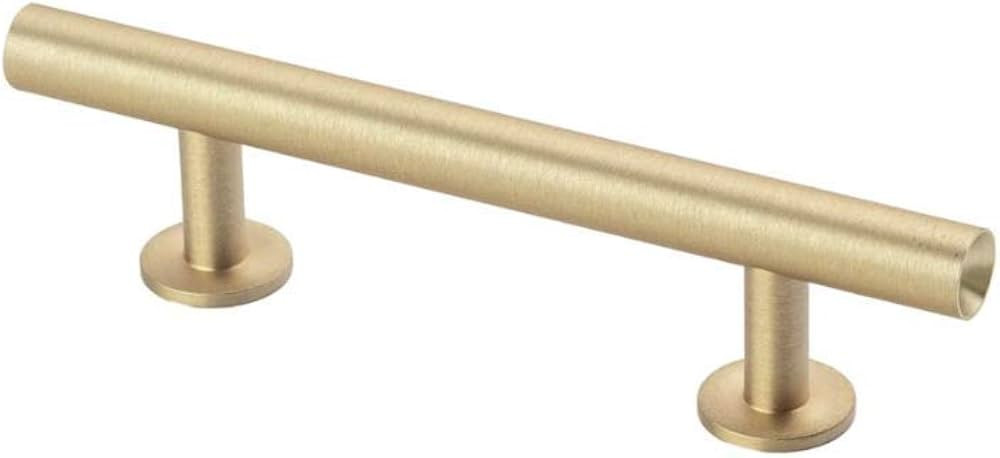 Lew's Hardware [31-113 Solid Brass Cabinet Pull Handle - Round Bar Series - Brushed Brass - (7") | Amazon (US)