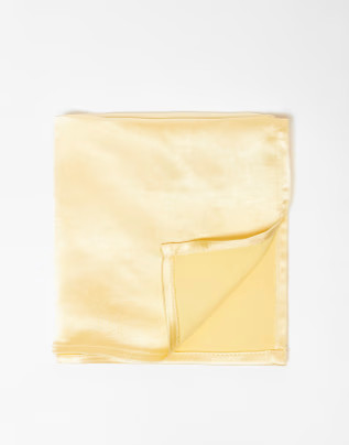 Six Stories satin pocket square in lemon | ASOS (Global)