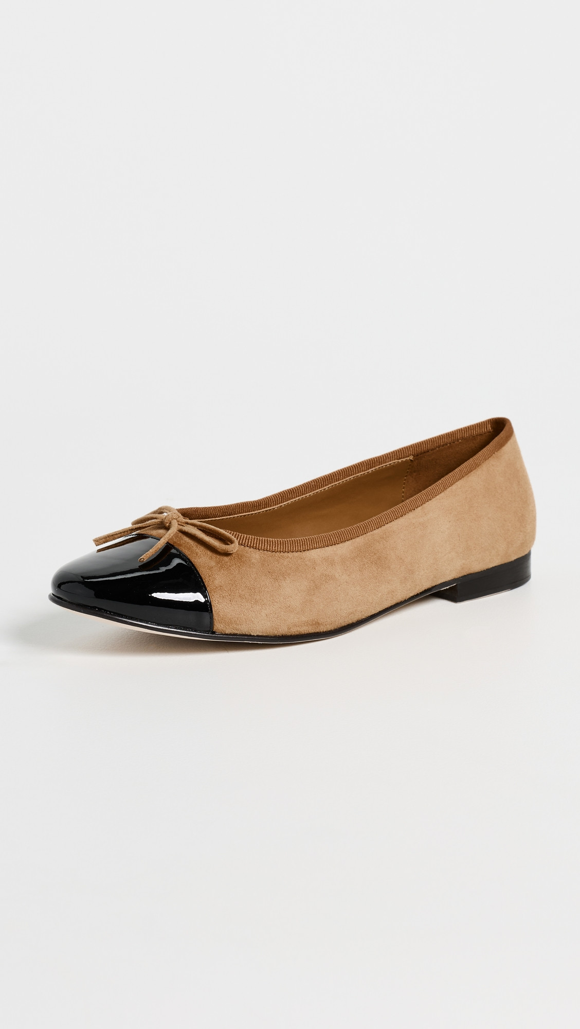 Jeffrey Campbell Arabesque Flats Beige Suede Black Combo 9 | Shopbop