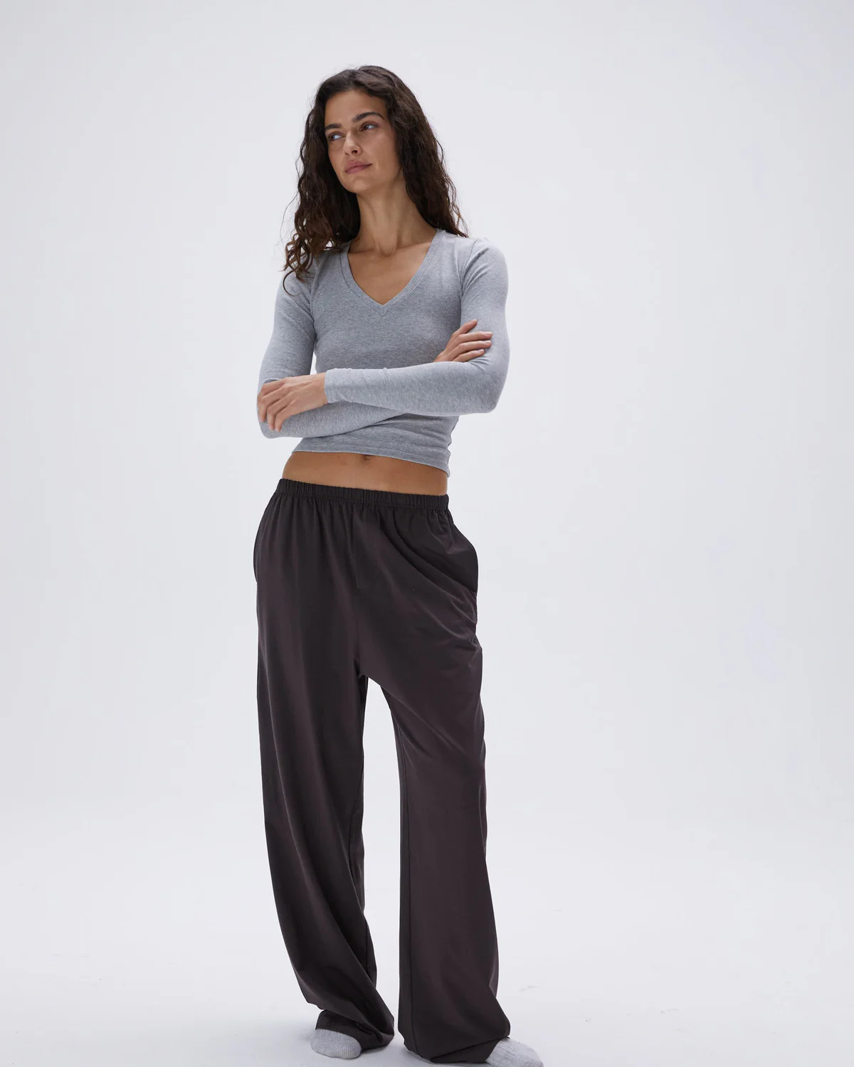 Modal Cotton Pants - Coffee Bean | Adanola UK