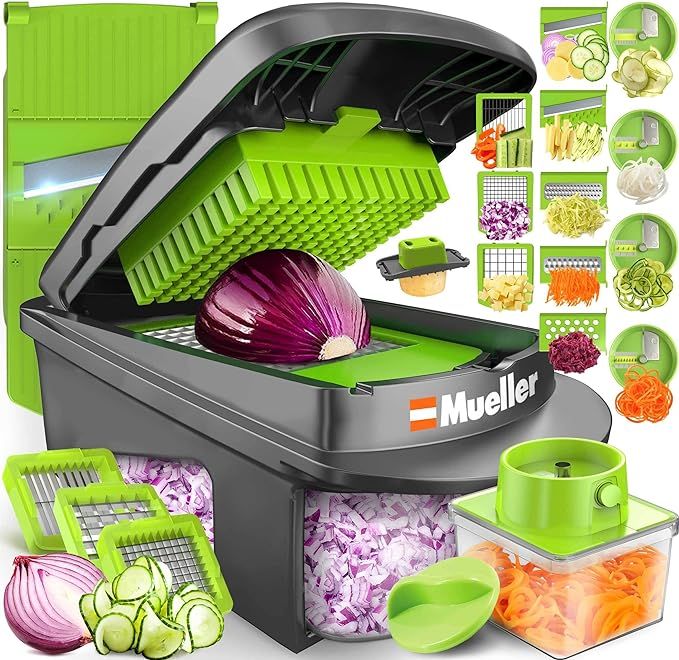 Mueller Pro-Series All-in-One, 12 Blade Mandoline Slicer for Kitchen Vegetable Chopper, Vegetable... | Amazon (US)