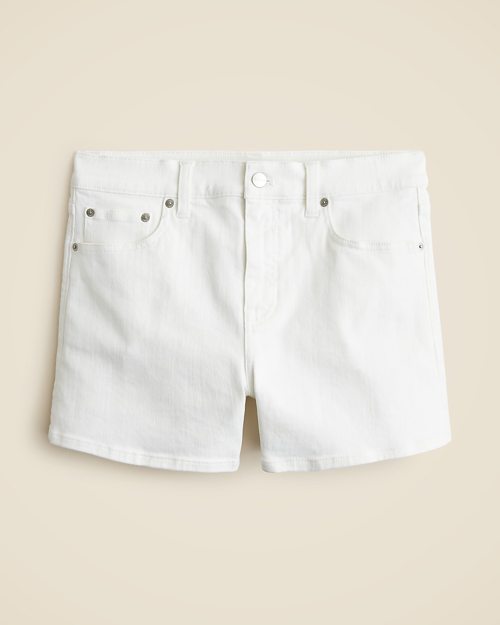 High-rise white denim short | J. Crew US