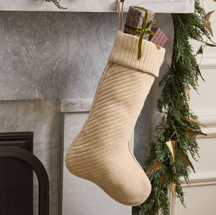 Corded Bias Velvet Stockings | West Elm (US)