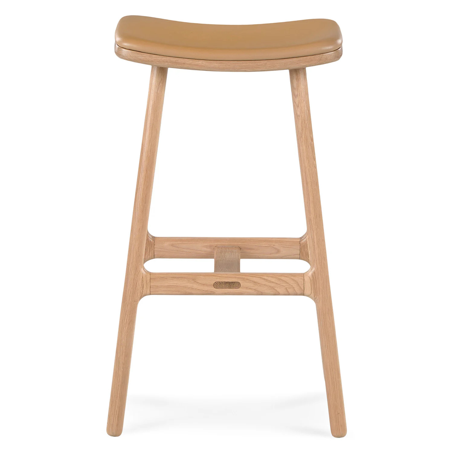 Esse Leather Counter Stool - Light Oak and Roam Tan | Article
