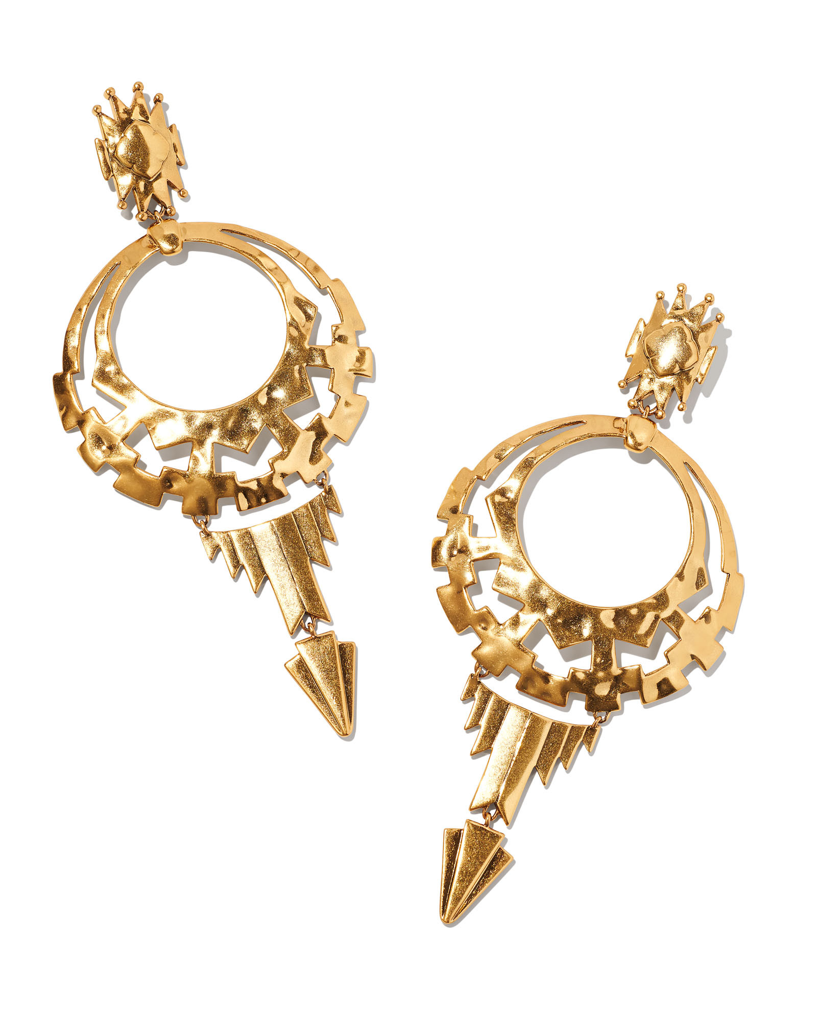 Shera Statement Earrings in Vintage Gold | Kendra Scott