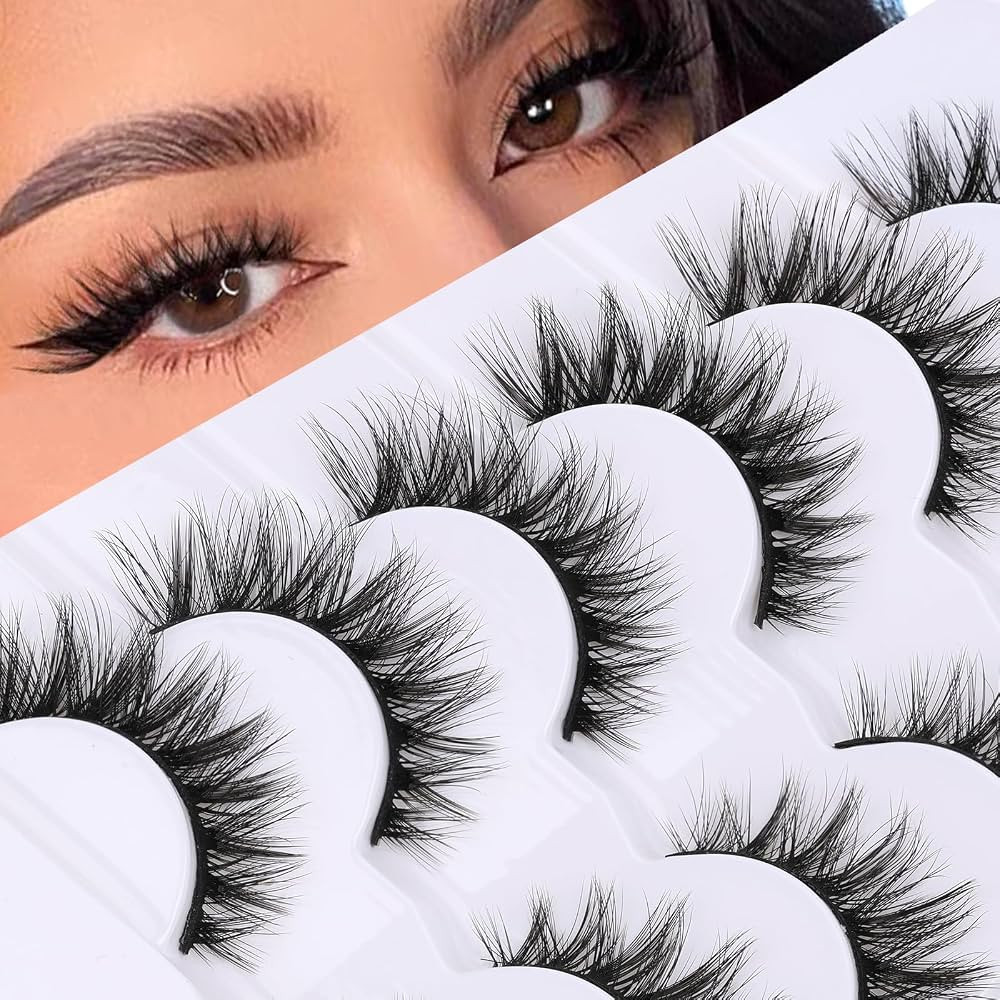 Natural Lashes Short Lashes Wispy Eyelashes 14mm False Eyelashes Wispy Lash Strips Small Fake Las... | Amazon (US)