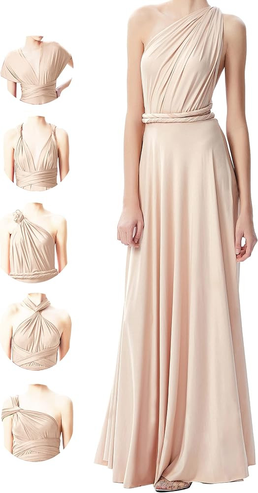 Multi-Way Wrap Infinity Maxi Dress for Bridesmaids & Wedding Guest | Amazon (US)