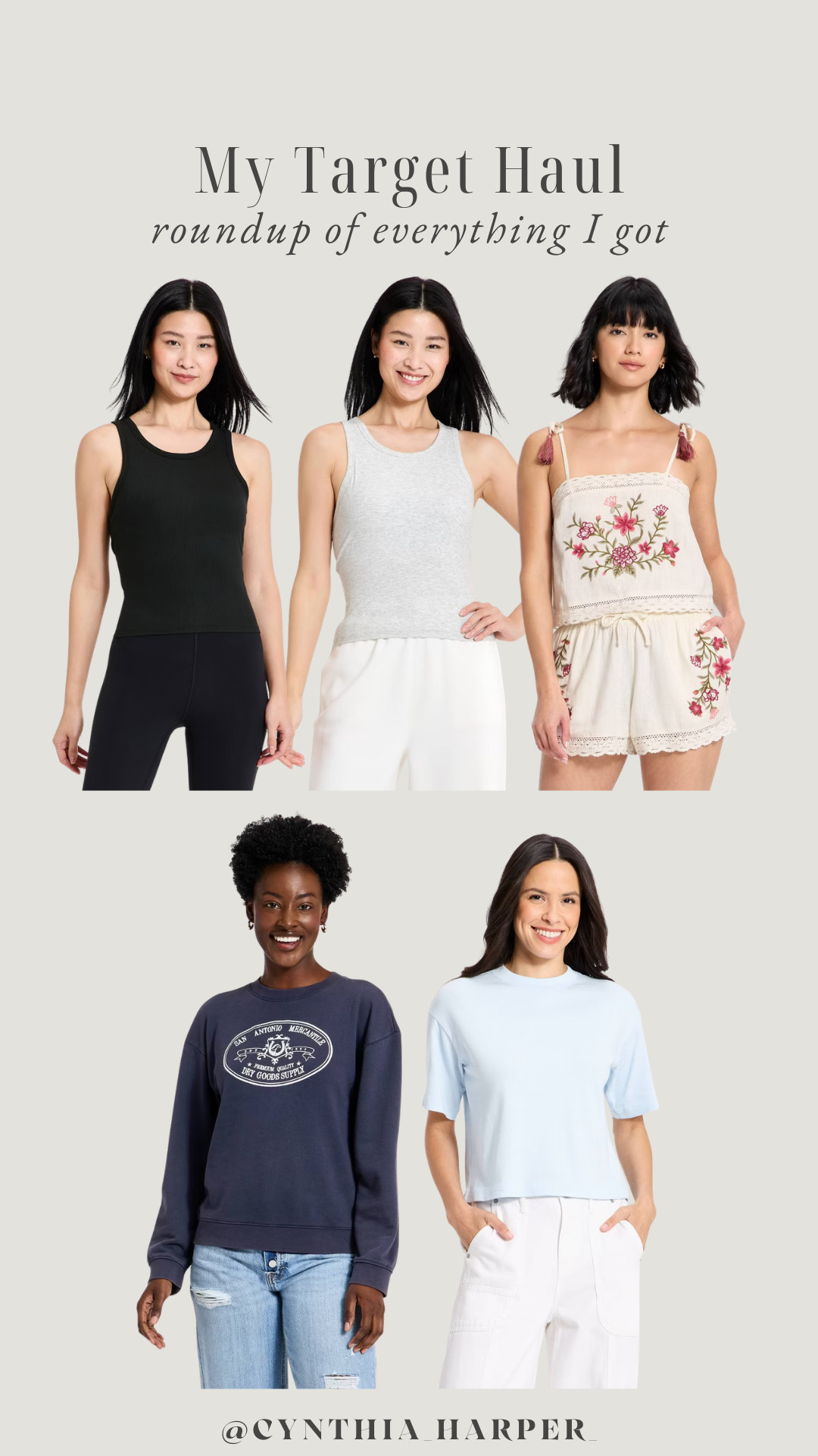 My new tops from Target! A mix of activewear tanks, cute summer tops & the perfect graphic pullover.

 

 