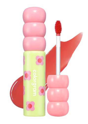 COLORGRAM Fruity Glass Tint 02 Dewy Grapefruit | Korean Long Lasting & Waterproof Lip Stain | Glossy Lip Gloss with Subtle Orange Shade | Buildable, Blendable, Moisturizing, Non-Sticky | 0.11 Oz | Amazon (US)