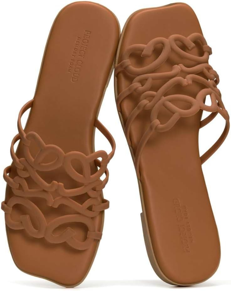 Project Cloud Womens Flat Sandals, Non Slip Dressy Sandals for Women (Lisa) | Amazon (US)