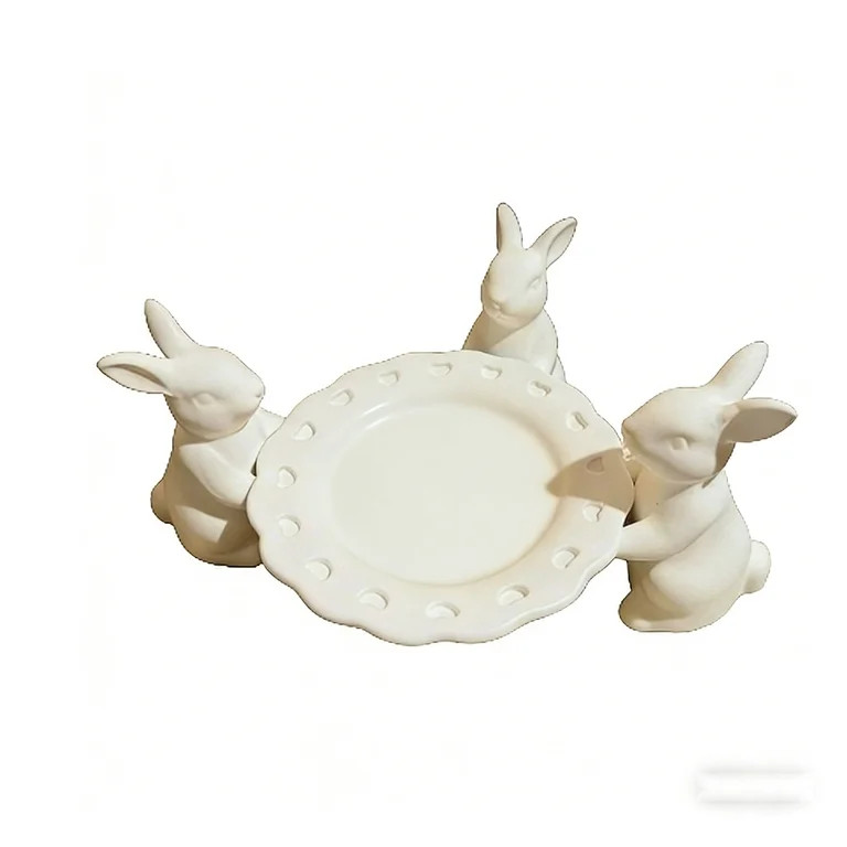 Rirozkan Bunny Cake Stand, Cute Easter Rabbit Tray for Desserts & Cupcakes, Decorative Serving Pl... | Walmart (US)
